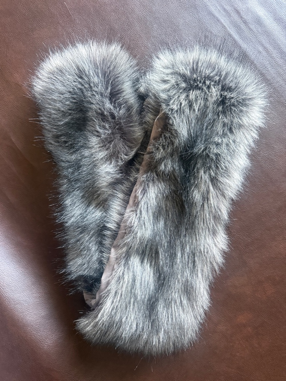 a new day Faux Fur Scarf in Brown and Tan